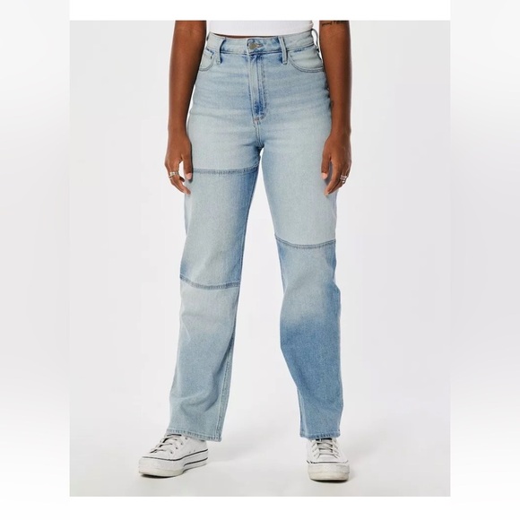 VINTAGE HOLLISTER BAGGY CURVY ULTRA HIGH-RISE DAD PATCHED JEAN VINTAGE STRETCH - Picture 3 of 13